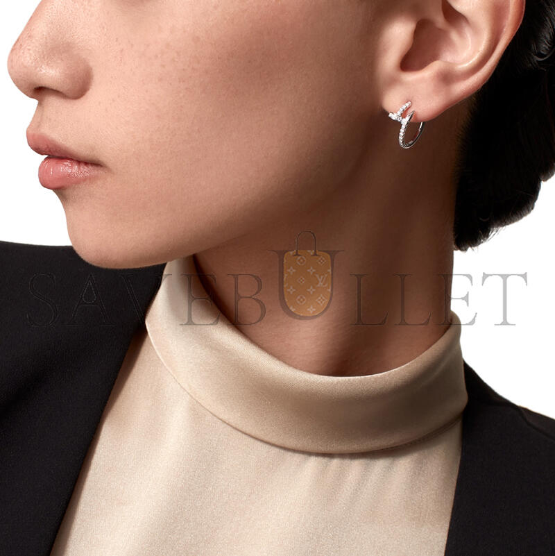 CARTIER JUSTE UN CLOU HOOP EARRINGS, SMALL MODEL, PAVED B8301431